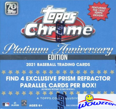 2021 Topps Chrome PLATINUM Baseball Sealed BLUE MEGA BOX-PRISM REFRACTORS