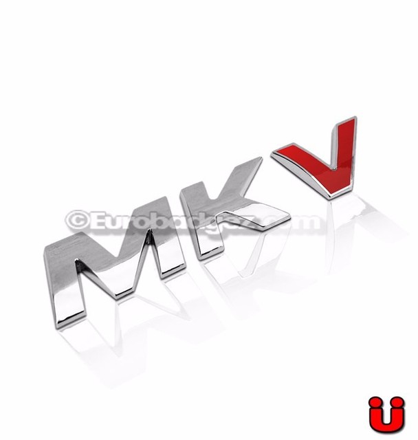 1 BRAND NEW 3D MKV Chrome Emblem Badge with RED V 19mm MKV RED eBay