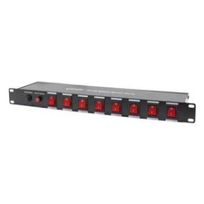 PC-08 Power Panel 8 Switch PDU 19" Rackmount IEC Plugs 10A 1.2m 13A Lead