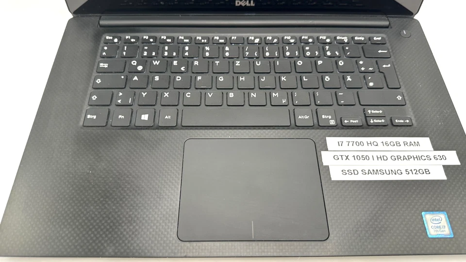 Dell XPS 15 9560 – 4K Touchscreen – i7-7700HQ – GTX 1050 – 16GB RAM – gebraucht - Bild 3 von 4