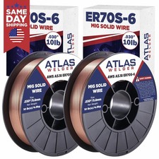 ER70S-6 MIG Welding Wire .030" 10LB Spool 2-Pack Mild Steel Solid Wire