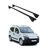 DachträGer GrundträGer FüR Citroen Nemo 2008-2017 75Kg Stahl Schwarz 2 Tlg