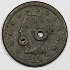 Photo of a 1844-P Large Cent from an eBay listing that sold on Jul 17, 2026