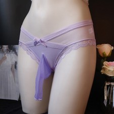 Modisch Herrenunterwäsche Slip Lacework Bowknot Mode Schlüpfer Sissy Slips