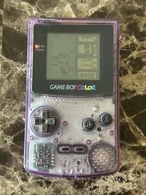 Nintendo Game Boy Color Console Atomic Purple CGB-001 Tested With Dr. Mario