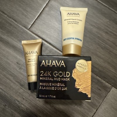 Ahava 24k Gold Mineral Mud Mask 1.7 Oz Hand Cream Mini Anti Aging