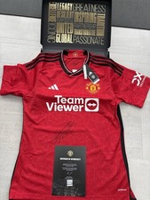 MANCHESTER UNITED BOXED SIGNED SHIRT MASON MOUNT OFFICIAL CLUB COA