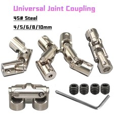 4/5/6/8/10mm Metal Three-Section Universal Joint Coupling Boat Car Shaft Coupler