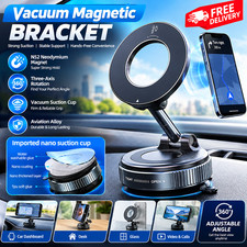 360 Vacuum Magnetic Phone Holder Adjustable Suction Cup Car Mount Foldable Stand
