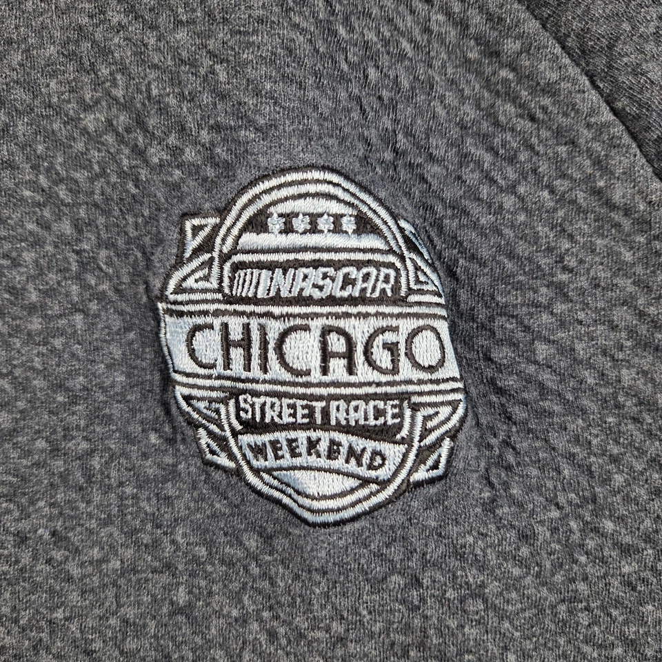 NASCAR Chicago Street Race Lululemon Texturizado Doble Tejido Sudadera Para Hombres L Gris Foto 2 de 4