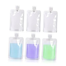 Pack Travel Pouches for Toiletries, 100ml/3.51fl oz Fluid Makeup Packing Bag 6