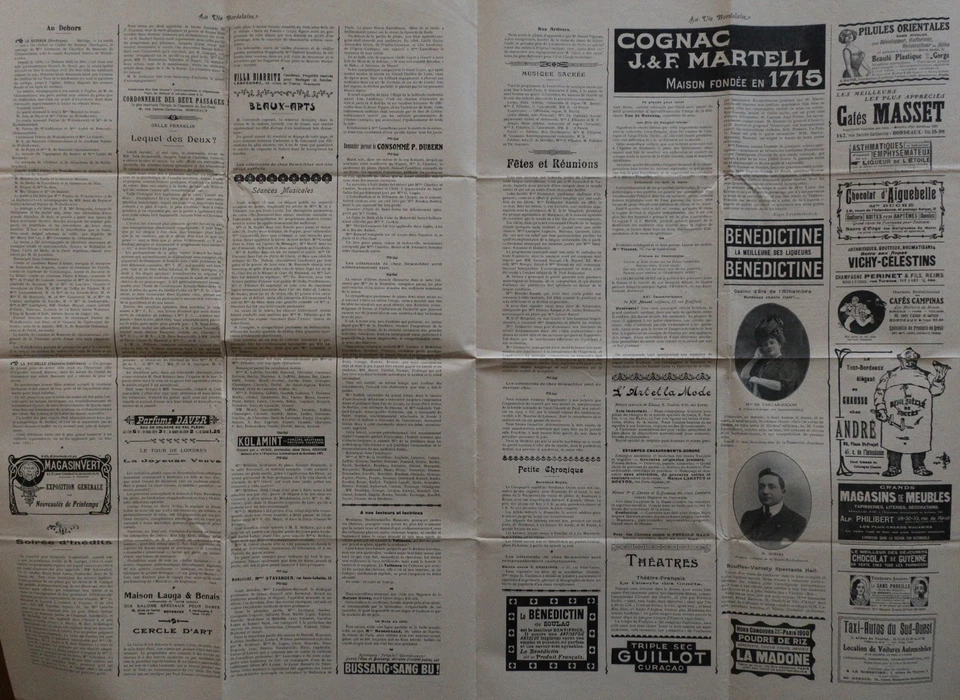 1909 LA VIE BORDELAISE #1379 illustrateur MUCHA Art Nouveau Jugendstil - Photo 3/4