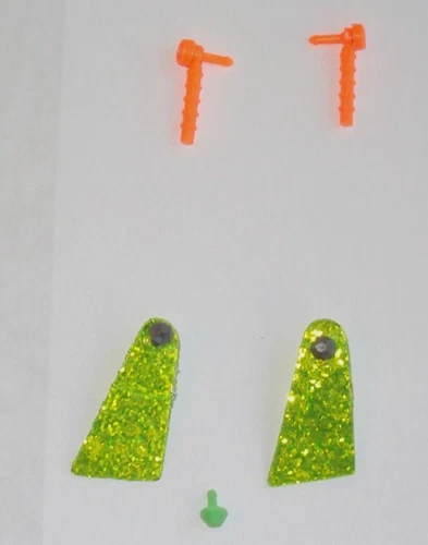 Vintage Barbie Mattel Green Earrings w/ring set-Orange Earrings