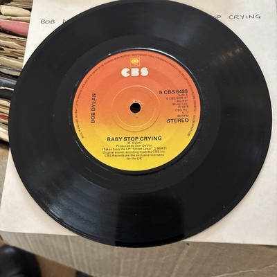 Bob Dylan - Baby Stop Crying (7'', Single, Sol). NM