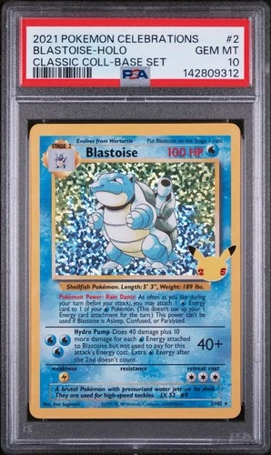 2021 Pokemon Celebrations Classic Collection  #2 BLASTOISE-HOLO PSA 10 GEM MINT