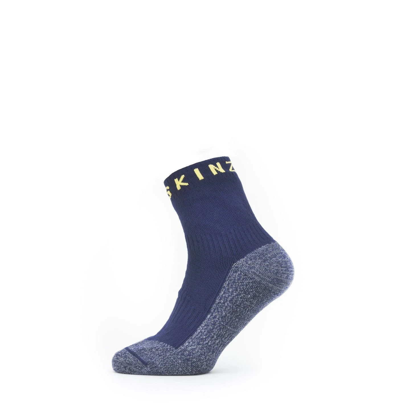 SealSkinz Waterproof Warm Weather Soft Touch Ankle Length Socks - Navy / Yellow