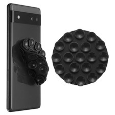 2 Pack Suction Phone Case, Round Double-Sided Suction Phone Grip, Black