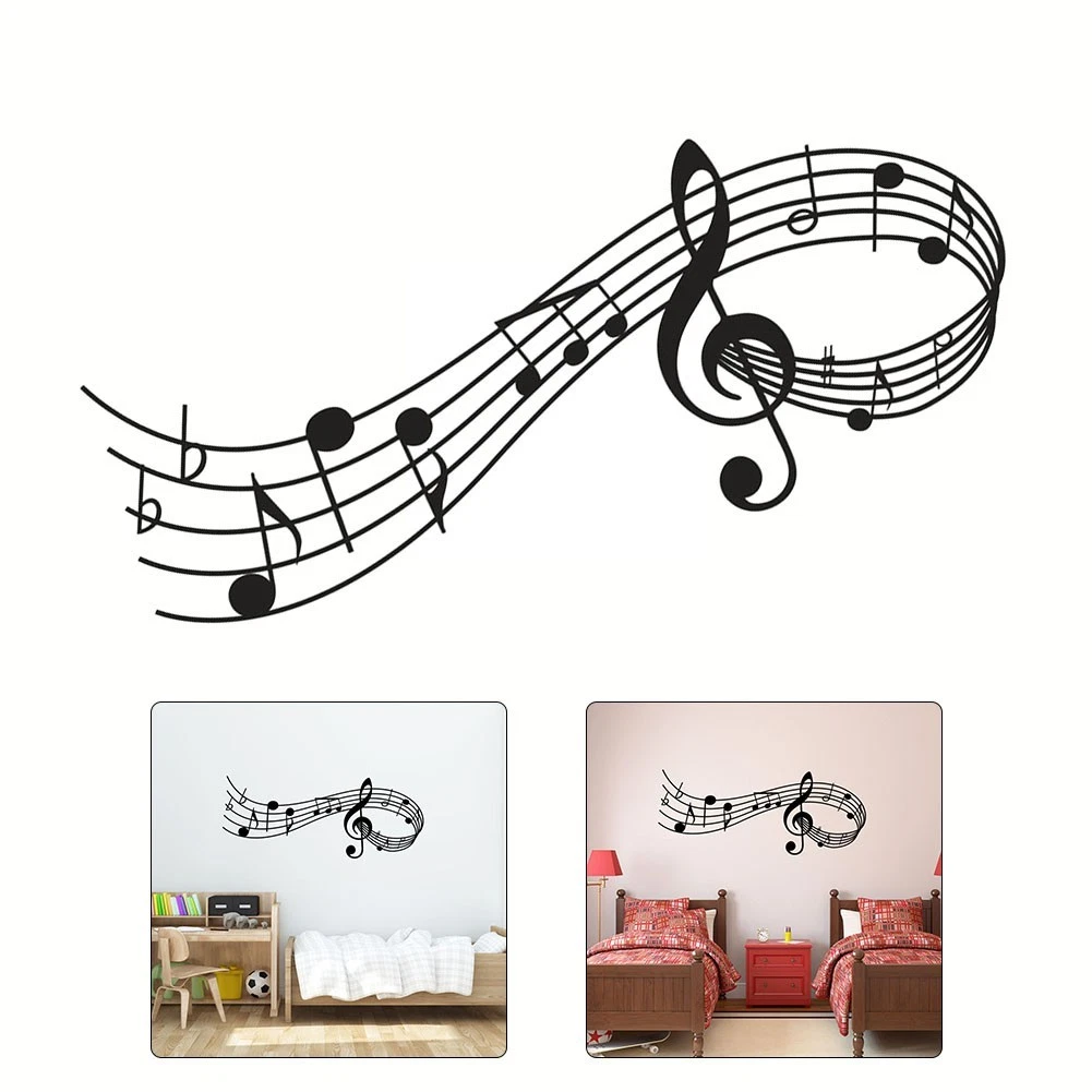 FRESQA Microfono con note musicali personalizzato da appendere alla parete, decorazione per la casa per camera da letto, soggiorno, stampa morbida arte arazzo