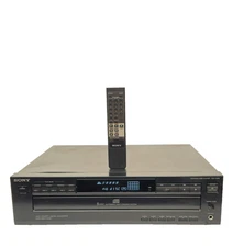 Sony CDP‑C225 5‑Disc CD Changer Carousel with Remote & AV Cable – Tested