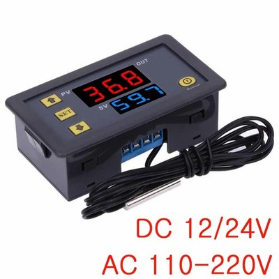 W3230 Mini Digital Temperature Controller 12V 24V 220V Thermostat Regulator