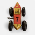 Vintage Marx Racer No 7 Tin Litho Wind Up Race Car 1940s Toy Metal No Driver