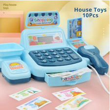 New Cash Register Toy | Classic Cashier Roleplay Money Till Playset for 3+ Kids