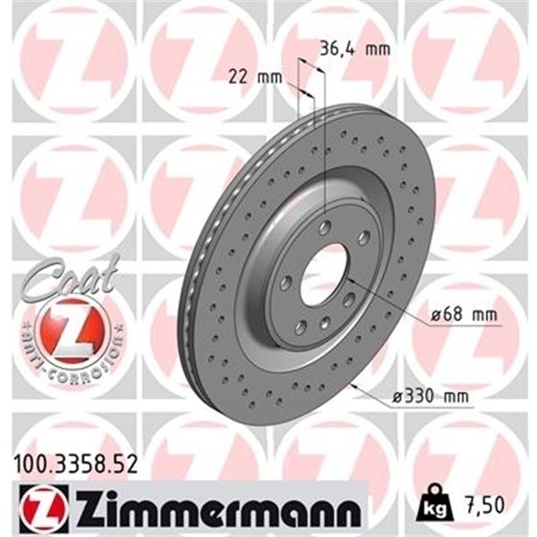 Kit De Discos Y Pastillas ZIMMERMANN Delantero Para Audi S4 B5, A4 B6 B7, Exeo – 320mm, Ventilados, Antioxido