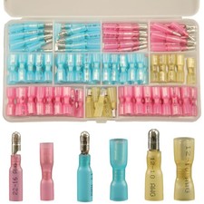 130pcs Heat Shrink Bullet Wire Connectors Kit, Waterproof Bullet Terminals Co...