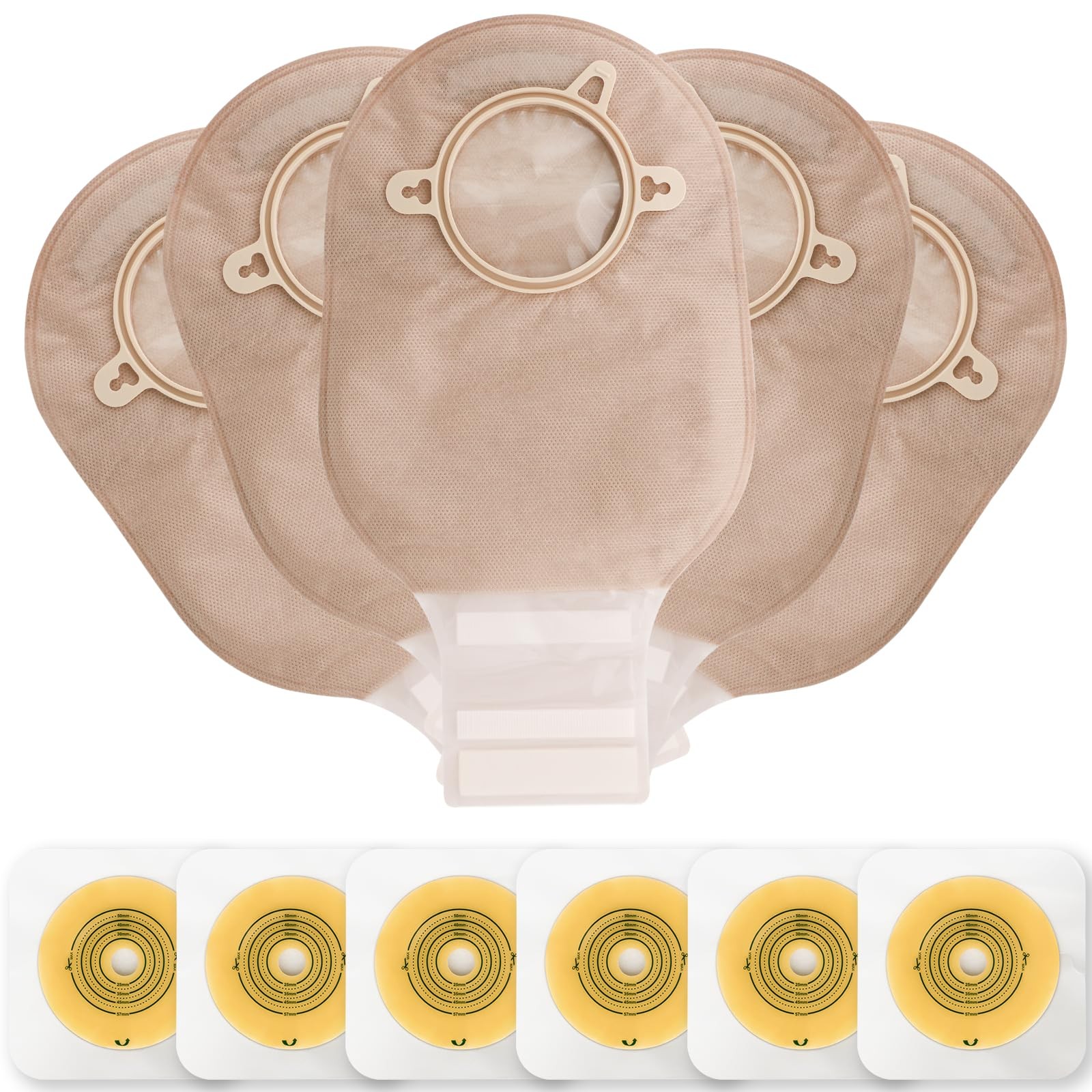 21 PCS Colostomy Bags,Ostomy Supplies,-Piece Drainable Pouches with Closure f...