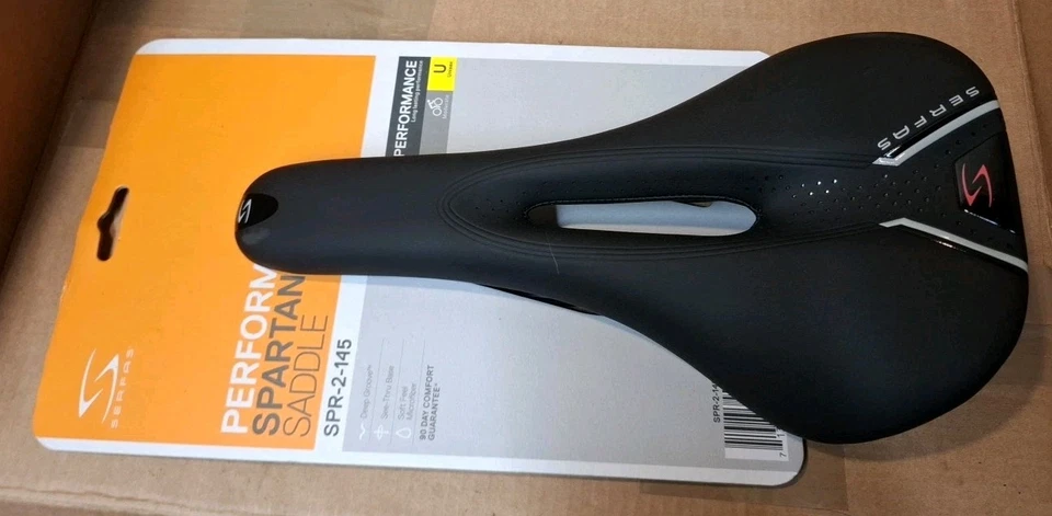 Serfas Spartan2 Road Bike Saddle 145mm Steel Rails - Image 2 of 4
