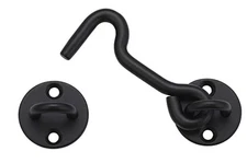 Raswik 4” Privacy Hook and Eye Gate Latch Easy Lock for Barn 4 Inch, Black 