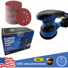 2.5 Amp Corded 5 inch Orbital Sander with Dust Bag & 40-240 Grit Sanding Discs