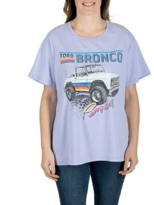 Ford Bronco Women Licensed Graphic Short Sleeve ribbed crew neckline T Shirt