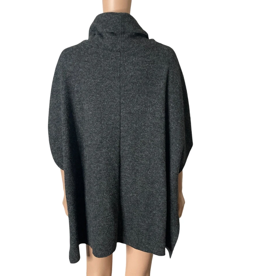 Gap тела водолазка уютный вязаный пончо свитер женщин XS угольно-черный - Изображение 2 из 4