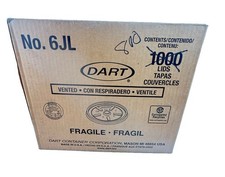 Dart 6JL Vented Plastic Cup Lids – Case of 800–Disposable Drink Lids-For 4oz Cup
