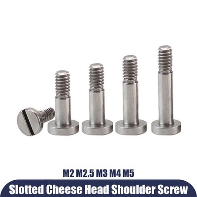 M2 M3 M4 M5 Slotted Cheese Head Shoulder Screw Ø 3/4/5/6 mm Stainless Steel Bolt