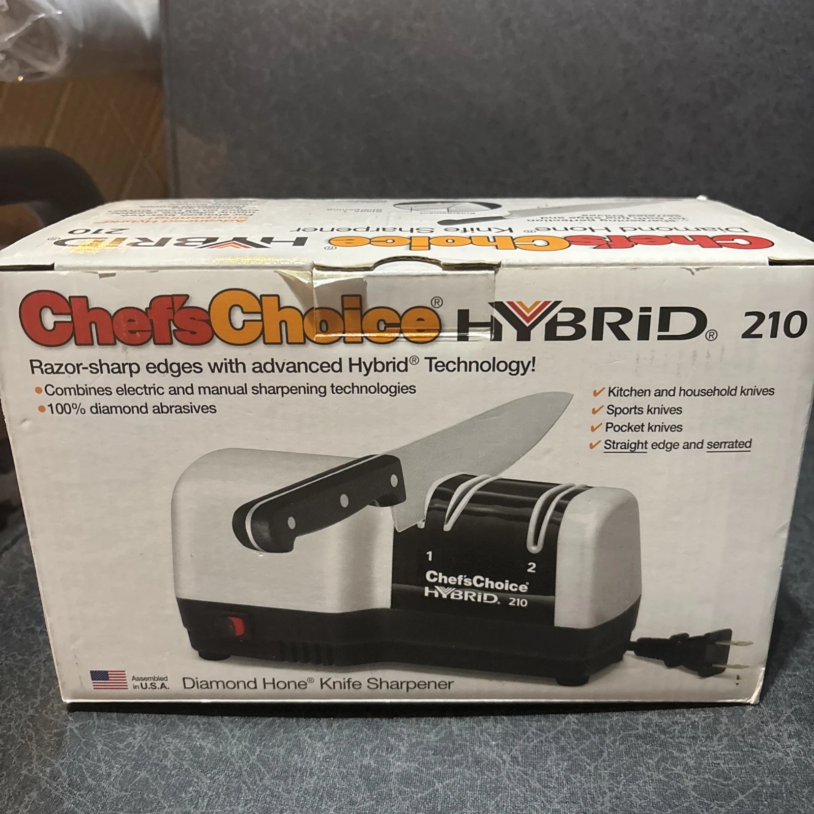 Chef'sChoice Edgecraft Chef's Choice Electric Knife Sharpener, Hybrid- Model 210