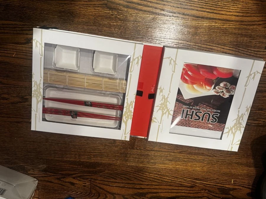 Sushi Making Kit Gift Set Bamboo Rolling Mats Chopsticks Sauce Dishes Cookbook
Opens in a new window