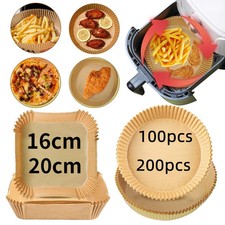 Air Fryer Special Paper 100/200Pcs Oil-Absorbing Food Pad for Air Fryer Oil-proo
