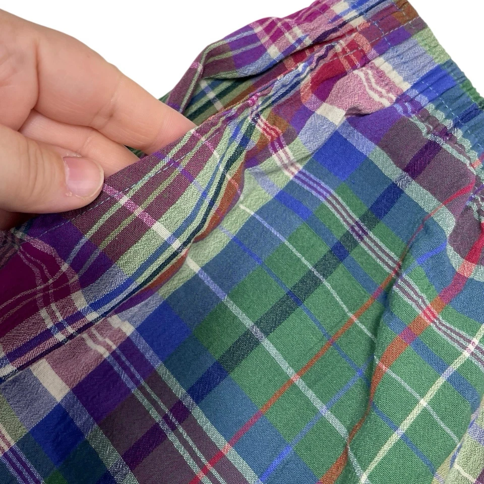 Vintage Koret Womens Medium 90s Checkered Plaid High Waisted Shorts USA Made - Image 4 of 4