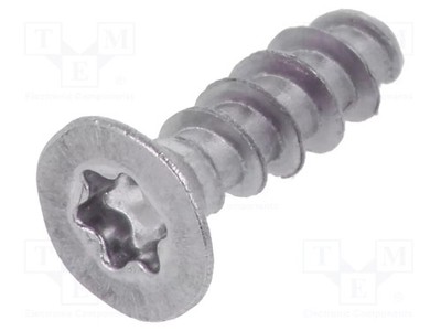 TX08 2,5x8 Torx Schraube Kopf: Senkkopf für Kunststoff