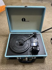 Vintage Style Suitcase Turntable 1byone Portable Record Player
