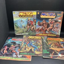 Lot of 5 Masters of the Universe Golden Press Vintage Paperback Books