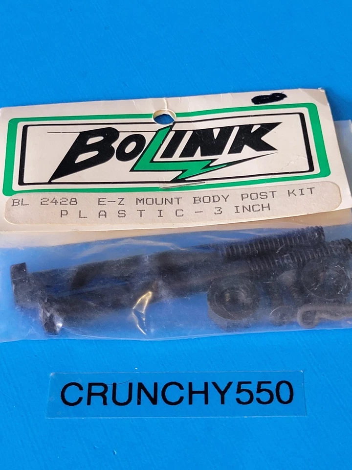 Bolink BL-2428 E-Z Mount Body Post Kit 3" Black Plastic Vintage RC - Image 2 of 3