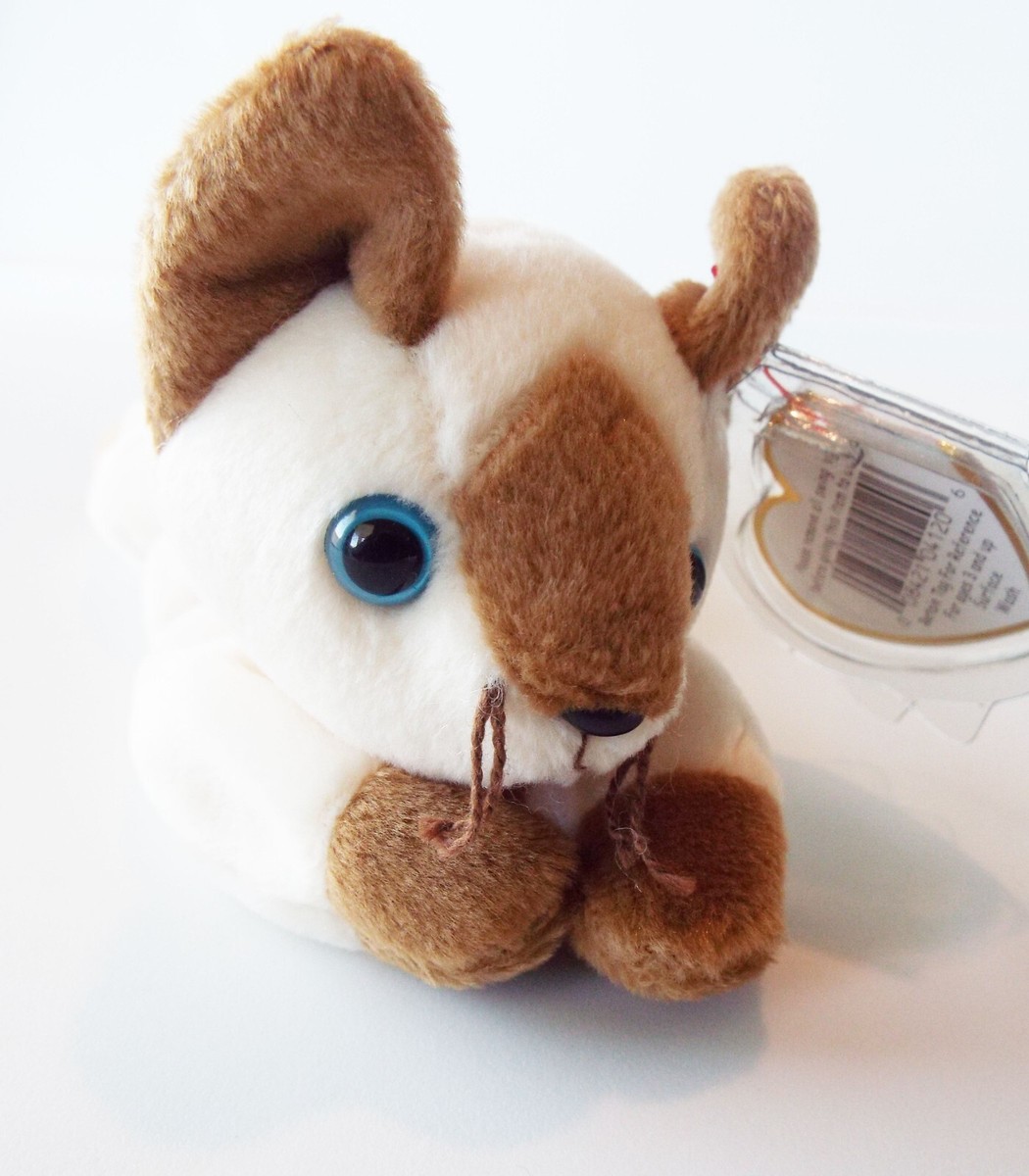 TY BEANIE BABY SNIP SIAMESE CAT #4120 PE NO STAMP RETIRED BEAN BAG