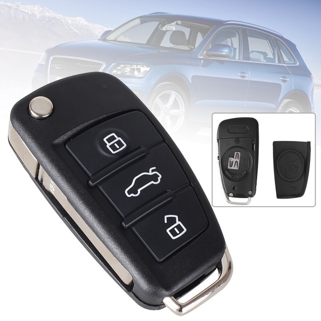 For Audi A3 A4 A6 A8 TT Q7 3-Buttons Flip Remote Smart Key Shell Fob For Audi A3 A4 A6 A8 TT Q7 3-Buttons Flip Remote Smart Key Shell Fob