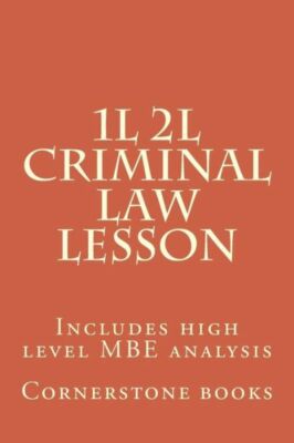 1L 2L Criminal Law Lesson: Includes High Level Mbe Analysis