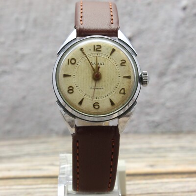 USSR mechanical mens watch ALMAZ ChChZ 1960 Chistopol Soviet Diamond АЛМАЗ  
