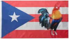 3x5 Puerto Rico Cock Premium Quality 100D Woven Poly Nylon 3'x5' Flag Banner