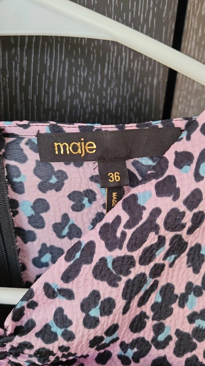 maje pink leopard dress Leopard-print mini dress Pink For Women